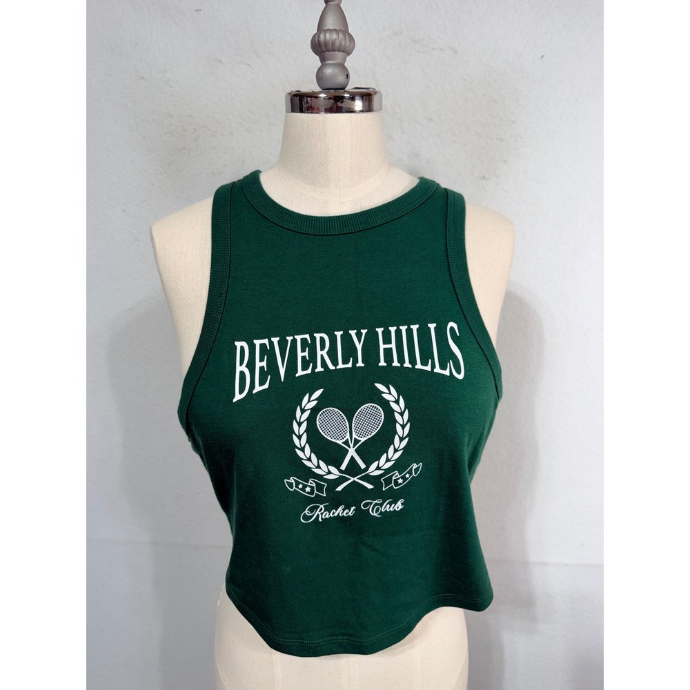 Wild Fable Tank Top Beverly Hills Racket Club Womens L Green Athleisure Yoga Gym